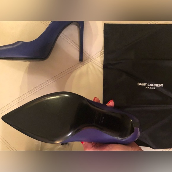 NWT Saint Laurent Leather Stiletto Pumps - Picture 7 of 11